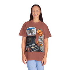 Grill Master Grandpa Funny BBQ T-Shirt — "Whoops! Pretending to Grill for a Photo" Graphic Tee