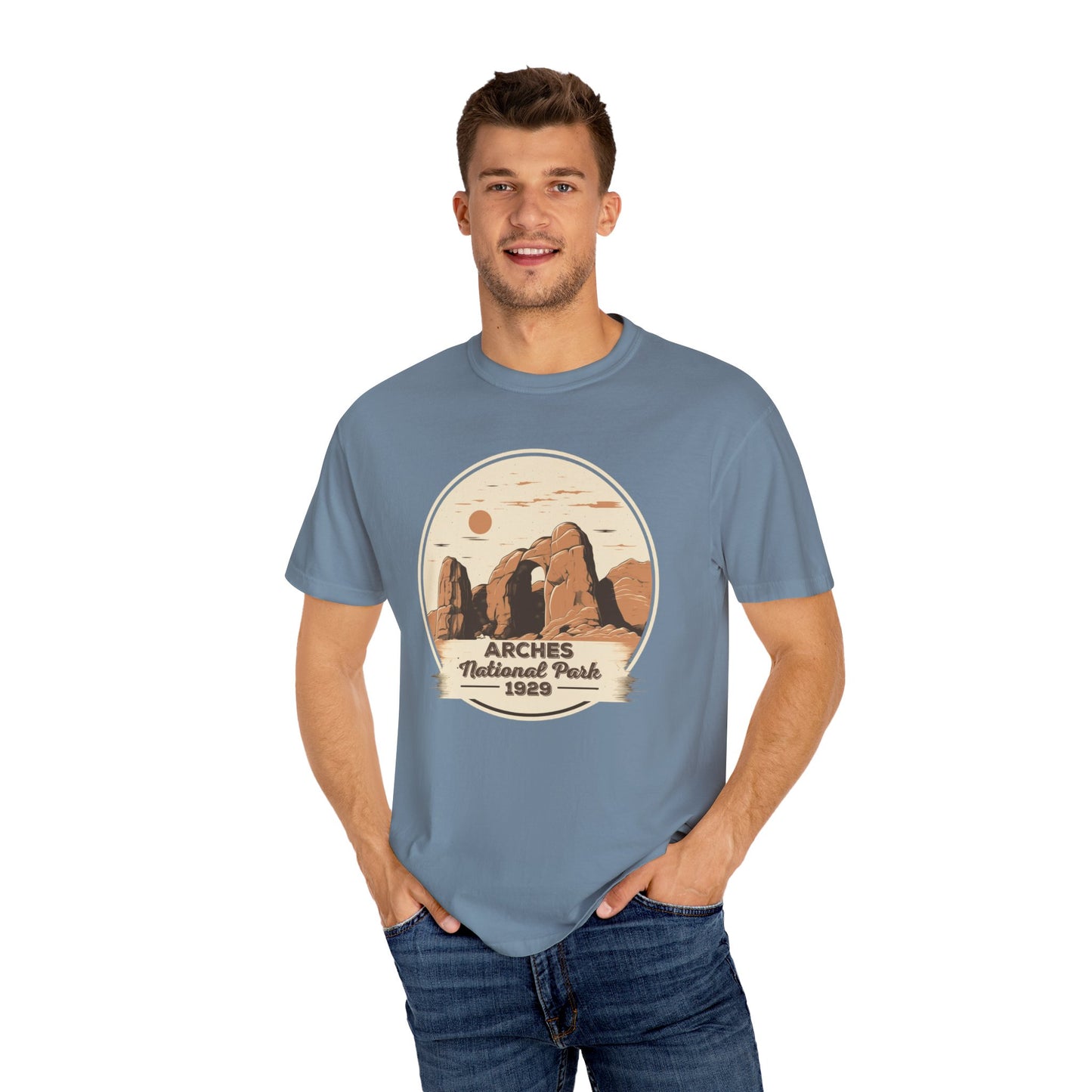 Arches National Park Graphic, Comfort Colors Soft Relaxed Fit Unisex Garment-Dyed T-shirt