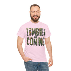 ZOMBIES ARE COMING! Graphic Unisex Heavy Cotton Tee
