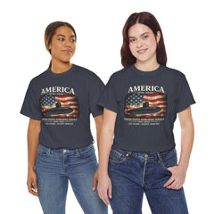 America 250th Submarine 125th Flag T-Shirt — Vintage USA Military Tee