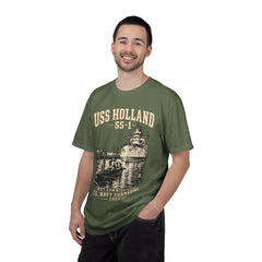 USS Holland SS-1 Submarine Vintage Graphic T-Shirt — Navy History Tee