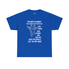 Clumsy Funny Goat Graphic Tee | Unisex Heavy Cotton Tee | Great Gift for Animal Lovers, Birthdays, Casual Wear, Humorous Gifts, Everyday Style