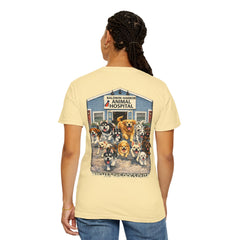 Lauren McGowan Front Logo Back Graphic Baldwin Harbor Animal Hospital "Who Let the Dogs Out?" Tee