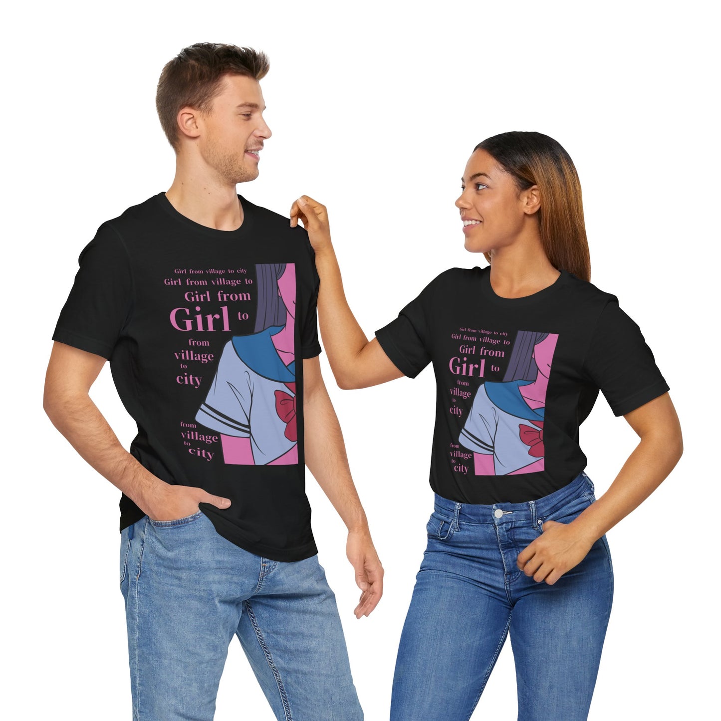 Anime Girl Art - Unisex Jersey Short Sleeve Tee