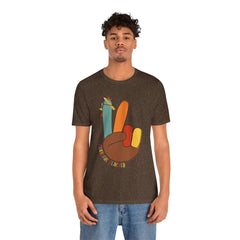 Thankful Teacher T‑Shirt – Hand Turkey Teacher Appreciation Tee