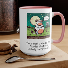 COW TIPPING Awareness - Accent Mugs | Cow Tipping Is Real, Bovine Humor. Gift For Him, Gift For Her, Farm Humor, Cow Fan Gift, Farm Animal