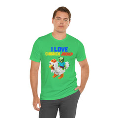 Video Game Movie I Love Chicken Jockey Tee - Unisex Short Sleeve T-Shirt