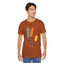 Thankful Teacher T‑Shirt – Hand Turkey Teacher Appreciation Tee