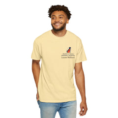 Lauren McGowan Front Logo Back Graphic Baldwin Harbor Animal Hospital "Who Let the Dogs Out?" Tee