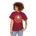 Flaming Fire Clown - Graphic Unisex Heavy Cotton Tee