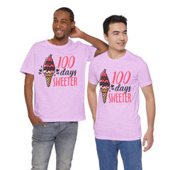100 Days of School Unisex Tee | Elementary School, Ice Cream, Teacher Apparel