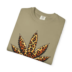 Vintage Leopard Cannabis Leaf T-shirt — Weed Lover Stoner Gift
