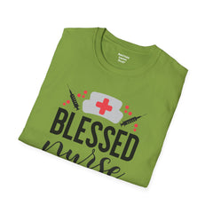 Blessed Nurse - Unisex Softstyle T-Shirt | Nurse Awareness, Medical Apparel, Gift For Her, Scrub Tee, Hospital Staff Gift, Registered Nurse