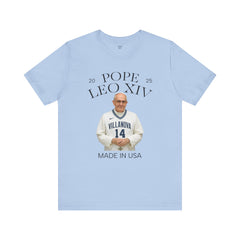 Pope Leo XIV Villanova Fan Short Sleeve Tee - Made in USA