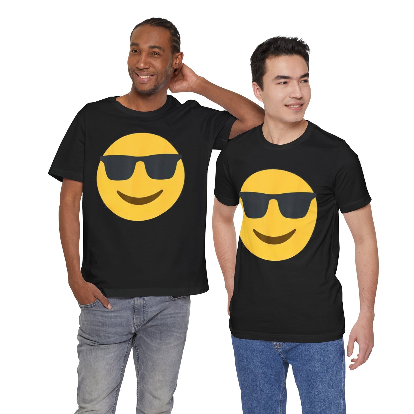 Emoji With Sunglasses - Graphic Unisex Jersey Short Sleeve Tee