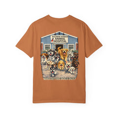 Back Graphic "Who Let the Dogs Out?" Baldwin Harbor Animal Hospital Cute Vet Clinic T Shirt
