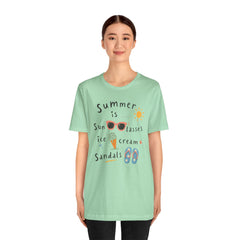 Summer Is — Graphic Tee (Sunglasses, Ice Cream & Sandals)