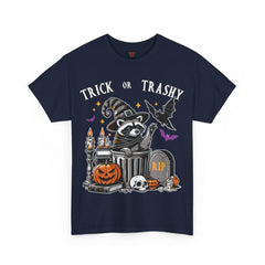 Halloween Trick Or Trashy Raccoon! Graphic Unisex Heavy Cotton Tee