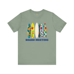 Surfboard Meeting Unisex Tee - Fun Beach Vibe for Summer Gatherings