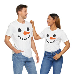 Snowman Face Graphic - Unisex Jersey Short Sleeve Tee