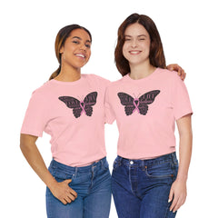 Butterfly Cancer Awareness and Survivor - Unisex Jersey Short Sleeve Tee