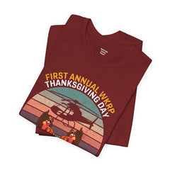 Thanksgiving Turkey Drop Unisex Tee - Vintage WKRP Design