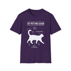 Cat Petting Guide Quote, Unisex Softstyle Graphic T-Shirt