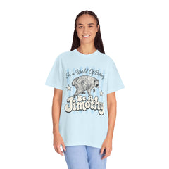 Be A Timothy T-Shirt — Retro Raccoon Graphic Tee ("In a World of Boring")