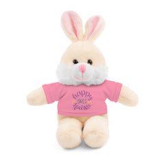 Stuffed Animals with T Shirt, Girl Quote, Support Wildlife, Happy Girls Sparkle, gift for her, Birthday Gift, Everyday gift, animal lover gift, nature lover gift