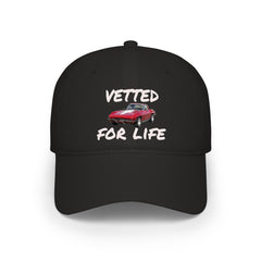 Vetted For Life Hat — Vintage Red Car Baseball Cap