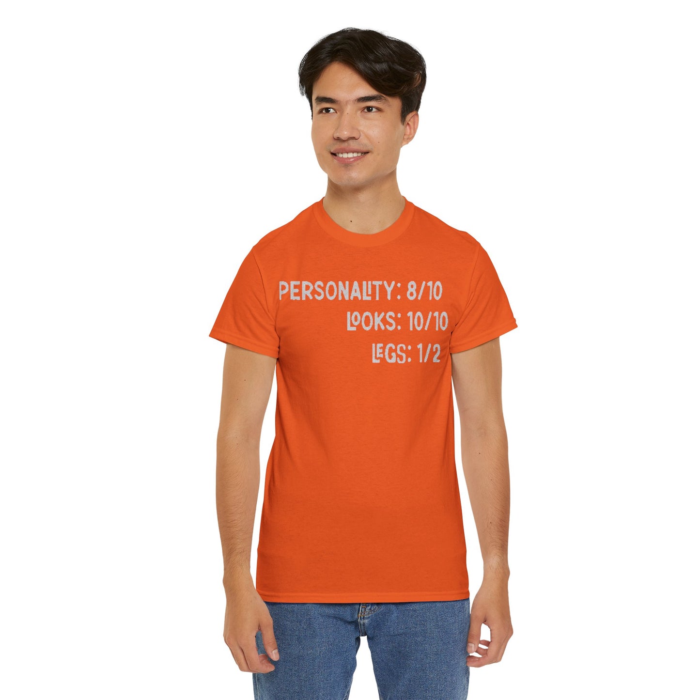 Personality, Looks, Fingers Count - Unisex Heavy Cotton Tee / Prosthetic Humor / One Leg / One Arm / Missing Fingers