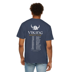 Viking World Tour T-Shirt, Garment-Dyed Apparel, Unisex Graphic Tee, Norse Mythology Gift, Festival Attire, Casual Wear