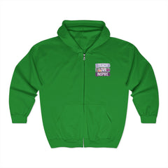 Teach Love Inspire Hoodie - Cozy Unisex Zip-Up Sweatshirt for Educators and Motivators