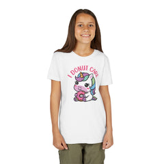 I Donut Care Unicorn Youth Short Sleeve Tee - Fun & Whimsical T-Shirt for Kids