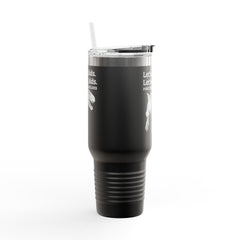 Funny Dinosaur Punctuation Saves Lives Insulated Travel Mug