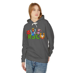 Russell Sage College Mascot Unisex Hoodie - Russell Sage Purple Cow, Red Devil, Golden Horseshoe, Blue Angel Design