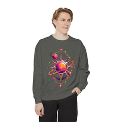 Cosmic Orbit Sweatshirt — Neon Planet Graphic Pullover
