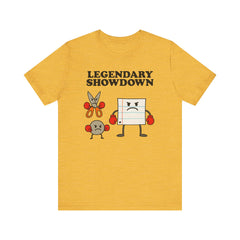 Legendary Showdown Rock Paper Scissors Funny Graphic Tee