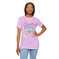 Summer Vibes Tee — Pastel Seashell Bow Beach T-Shirt