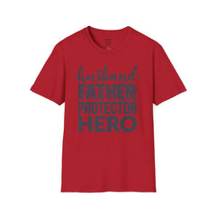 Husband Father Protector Hero Unisex Softstyle T-Shirt