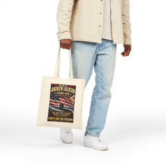 Tote Bag — USS Andrew Jackson SSBN-619 Patriotic Submarine Canvas Tote ("One Man With Courage Makes A Majority")