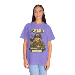 Speed Enforced By Radar T-Shirt — MASH 4077 Retro Traffic Cop Graphic Tee