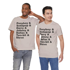 The Outsiders Shirt, Greasers Characters Shirt, Unisex Jersey Short Sleeve Tee