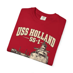 USS Holland SS-1 Submarine Vintage Graphic T-Shirt — Navy History Tee