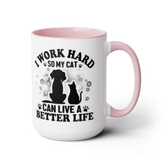 Cat slave mug, funny cat mug, gift for cat lover, crazy cat lady gift, pet owner gift, kitten lover mug, cat gift, animal lover present