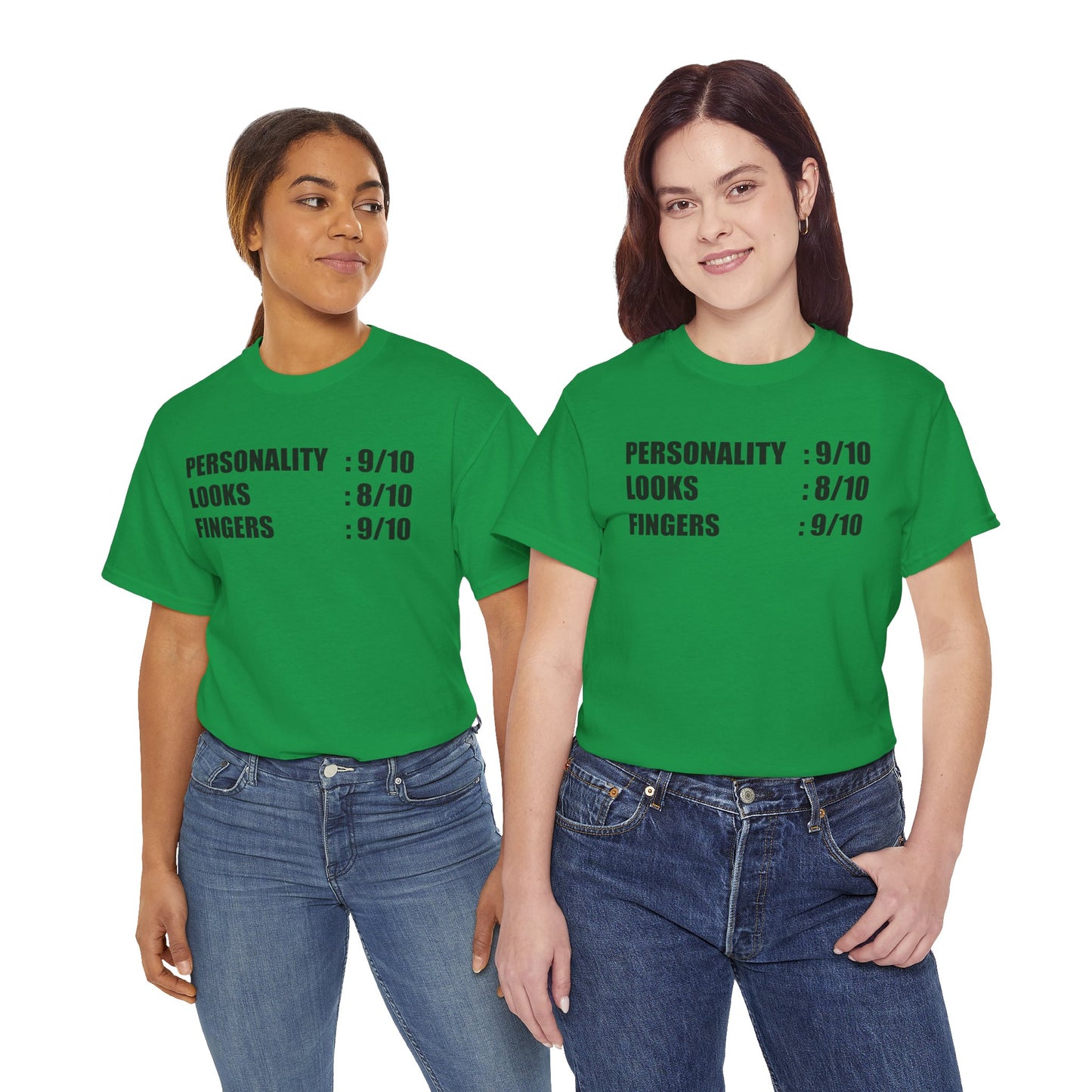 Personality, Looks, Fingers Count - Unisex Heavy Cotton Tee / Prosthetic Humor / One Leg / One Arm / Missing Fingers