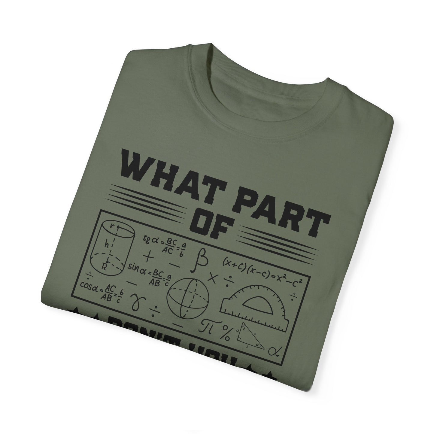 What Part of MATH AND SCIENCE Don't You Understand, Comfort Colors Unisex Garment-Dyed T-shirt