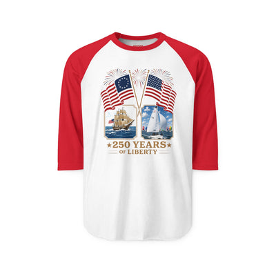 250 Years of Liberty 1776 Brig and 2026 Flying Scot Racer Raglan Shirt