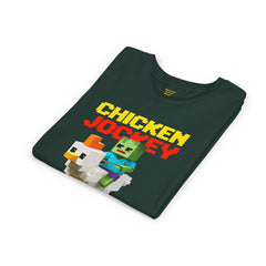 Youth Chicken Jockey Tee - Fun Gamer T-Shirt for Kids