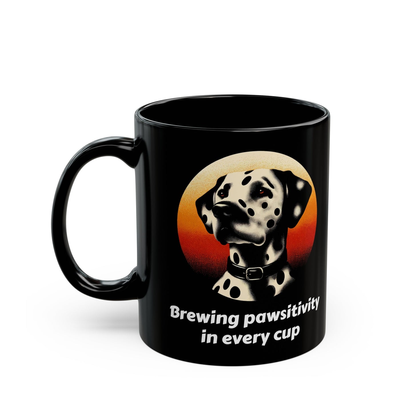 Dalmatian Black Mug (11oz, 15oz), Brewing Pawsitivity In Every Cup